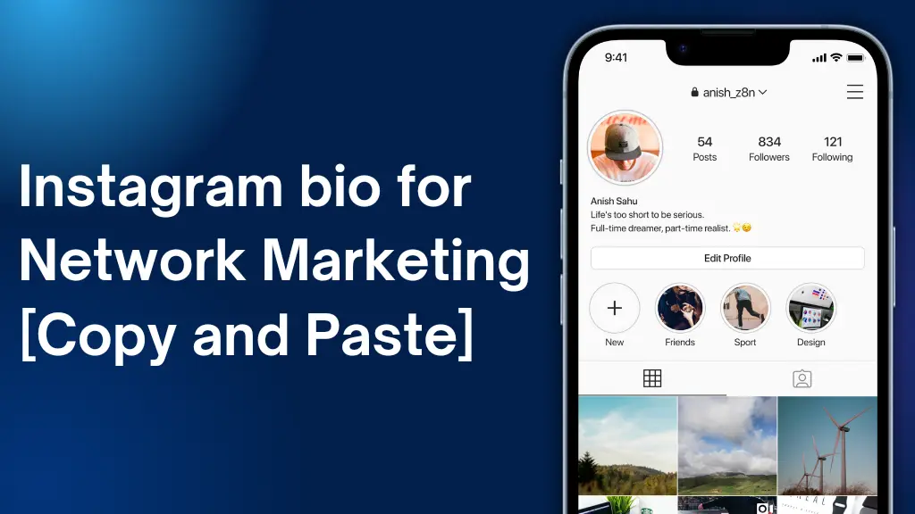 Instagram bio for Network Marketing