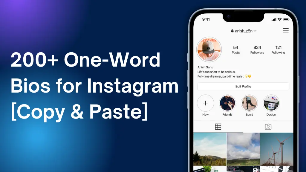 200+ One-Word Bios for Instagram [Copy & Paste]